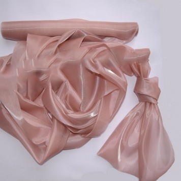 Organza saten 47cmx10m cameo