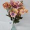 Buchet dalie + hortensii H:32cm nalba