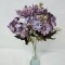 Buchet dalie + hortensii H:32cm mov