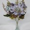 Buchet dalie + hortensii H:32cm gri