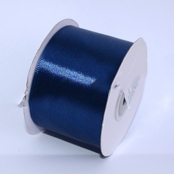 Banda decor saten 5cmx25y albastru inchis