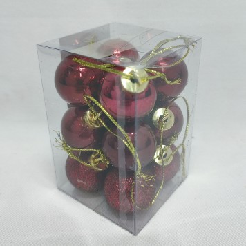 Glob plastic 3cm s/12 bordeaux
