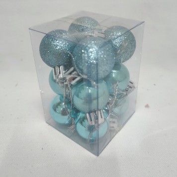Glob plastic 3cm s/12 turcoaz