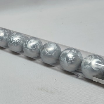 Glob de craciun 4cm s/12 argintiu