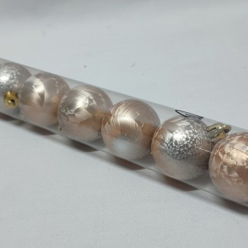 Glob de craciun 4cm s/12 sampanie