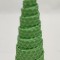 Lumanare tip brad din ceara naturala 13x4.5cm verde menta