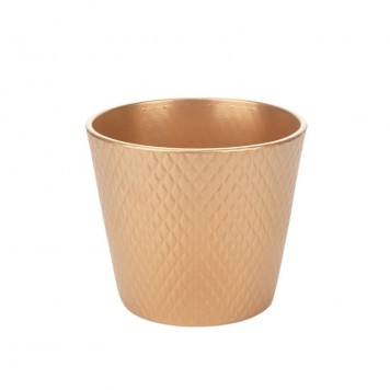 Vas ceramic Harlekin 13cm auriu