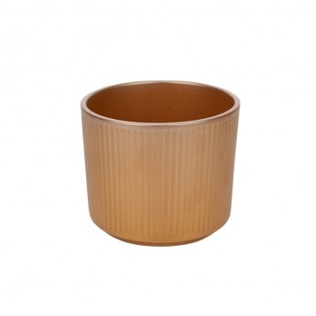 Vas ceramic Stripes 13cm auriu