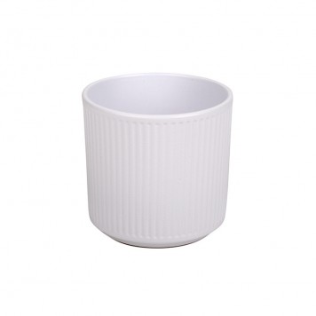 Vas ceramic Stripes 13cm alb