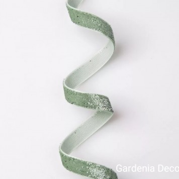 Banda decor catifea 10mmx10m verde vintage