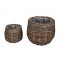 Set cos rattan 38x33cm S/2 maro