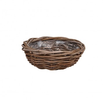 Bol rattan 30x12cm maro