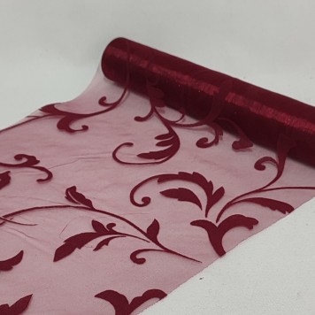 Organza sul catifea 23.5cmx5m bordeaux