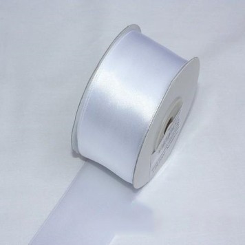 Banda decor saten 3.8cmx25y alb