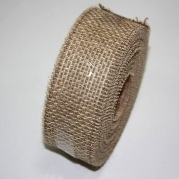Banda decor yuta 5cmx10m natur inchis