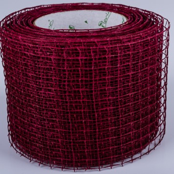 Banda dec. plasa simpla 5cmx10m bordeaux