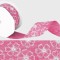 Banda decor cu flori 38mmx10m roz