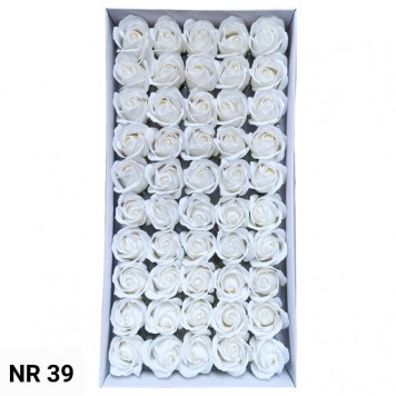 Set trandafiri sapun s/50 alb