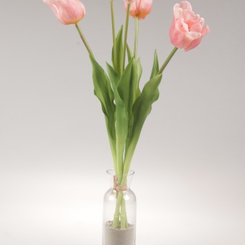 Buchet lalele latex x5 roz