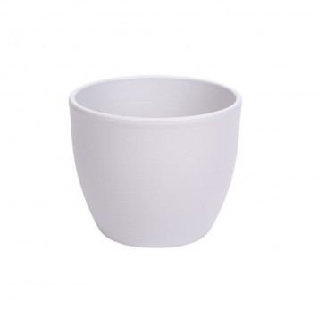 Bol ceramic Base structur 13cm gri deschis mat