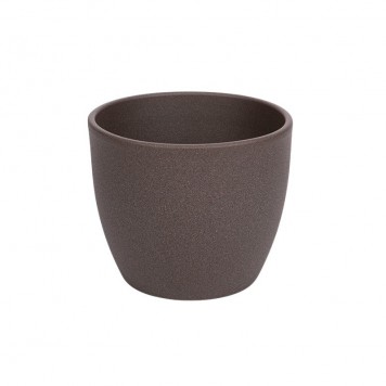 Vas ceramic Base structur 15cm taupe mat