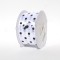 Banda decor saten cu buline 3.8cmx25y alb/negru
