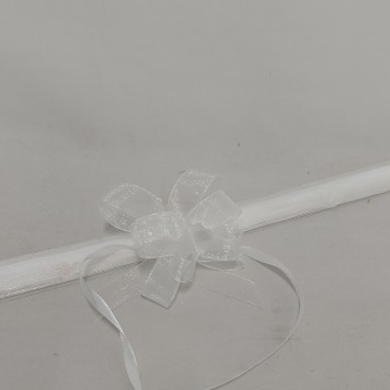 Fundite mici organza 2cmx50cm S/10 alb