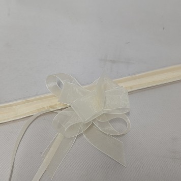 Fundite mici organza 2cmx50cm S/10 crem