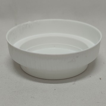 Vas plastic rotund pentru burete 10x3.5cm alb
