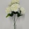 Buchet crizanteme x5 H:45cm crem