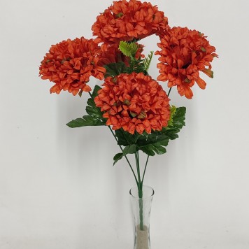 Buchet crizanteme x5 H:45cm portocaliu