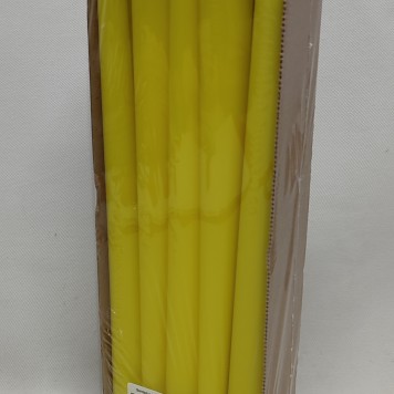 Lumanari conice 24cm S/10 galben