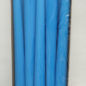 Lumanari conice 24cm S/10 albastru