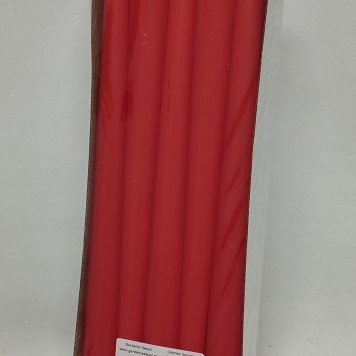 Lumanari conice 24cm S/10 rosu
