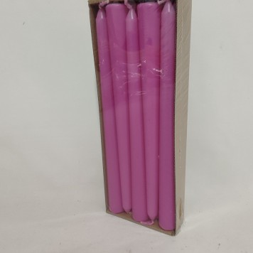 Lumanari conice 24cm S/10 roz