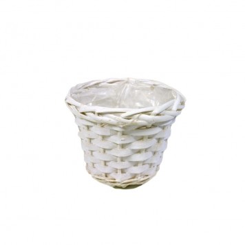 Bol din nuiele 13,5x11cm alb