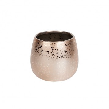 kerámia kaspó mix 12,5x13,5cm pezsgő-rose gold