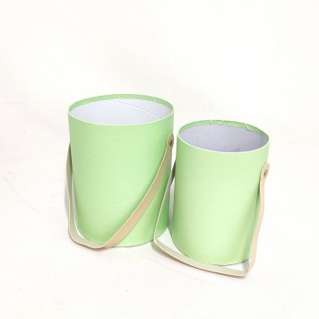 Set cutii din carton cu manere S/2 verde deschis
