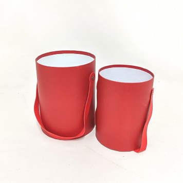 Set cutii din carton cu manere S/2 bordeaux