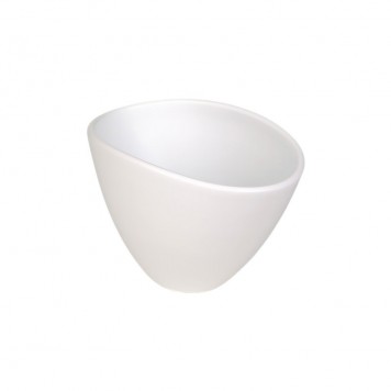 Bol ceramic oval 26cm mat alb