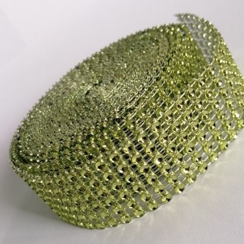 Banda decor stras 3cmx4.57m verde