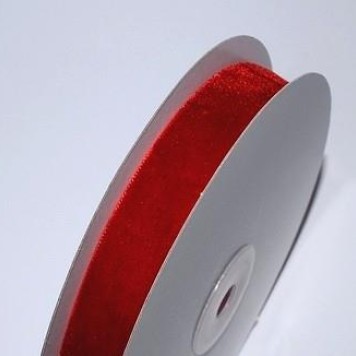 Banda decor catifea 2cmx10m rosu