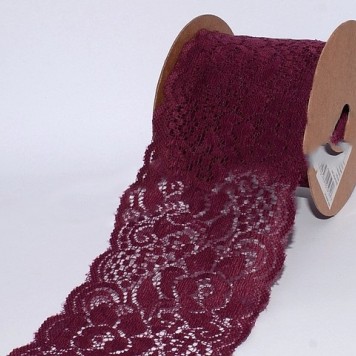 Dantela elastica 8cmx5m bordeaux