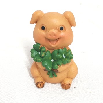 Fig.porc simbol al norocului 4x3x6cm