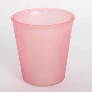 Bol din sticla rotund 10 x 11 cm roz