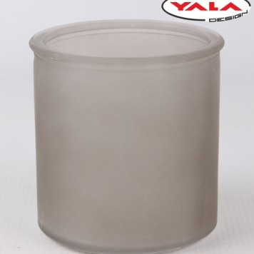 Bol din sticla rotund 12x12cm gri