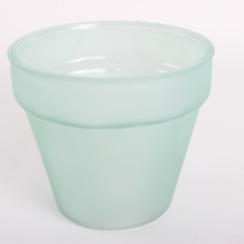 Bol din sticla rotund verde