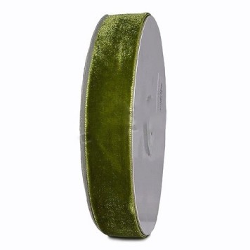 Banda decor catifea 2cmx10m verde muschi inchis