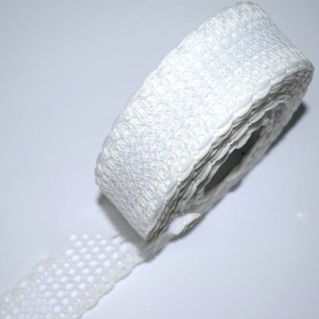 Banda decor textil 40mmx10m alb