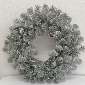 Coroana decorativa 28cm argintiu